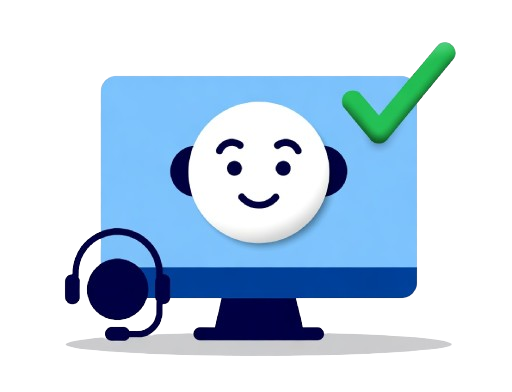 Icon representing laptop and technical support services for CSSTech